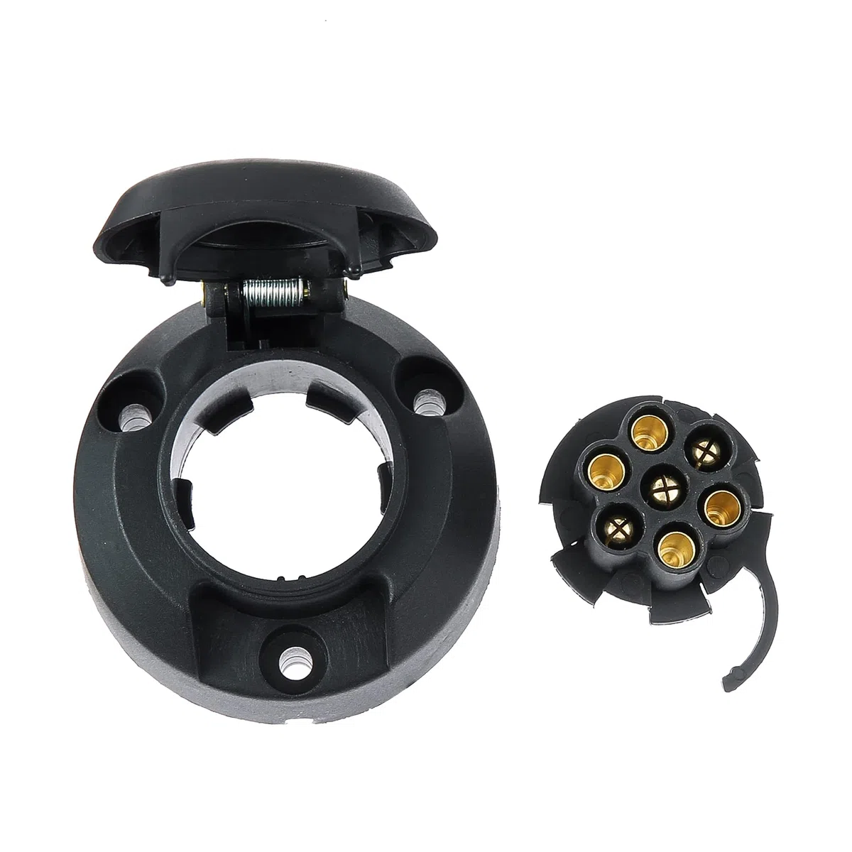 Spina Rimorchio 7 Poli e Presa del Rimorchio, Spina Presa 7 Poli 12V Elettrica Connettore Presa Impermeabile per Trattori, Macchine Agricole, Camion