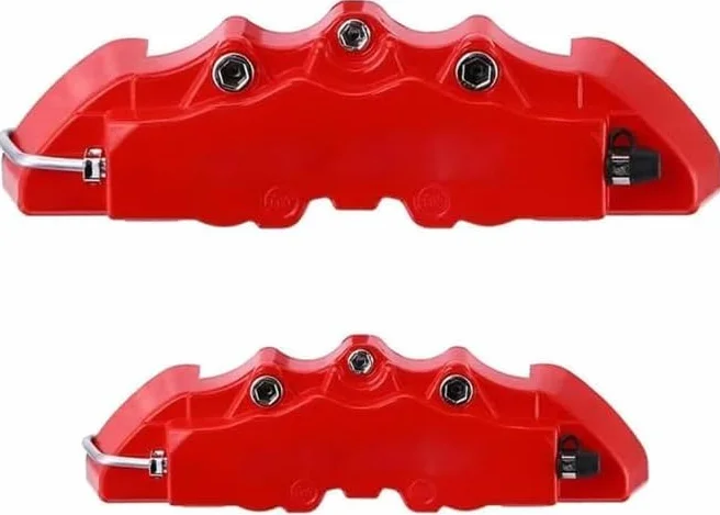 4 Pezzi Copri Pinza Freni Auto per Alfa Romeo Stelvio 2017-2021, 3D Pinze Freno per Ruota Auto per Mozzo Ruota, Resistenti Copri Pinza Freno Auto,Red