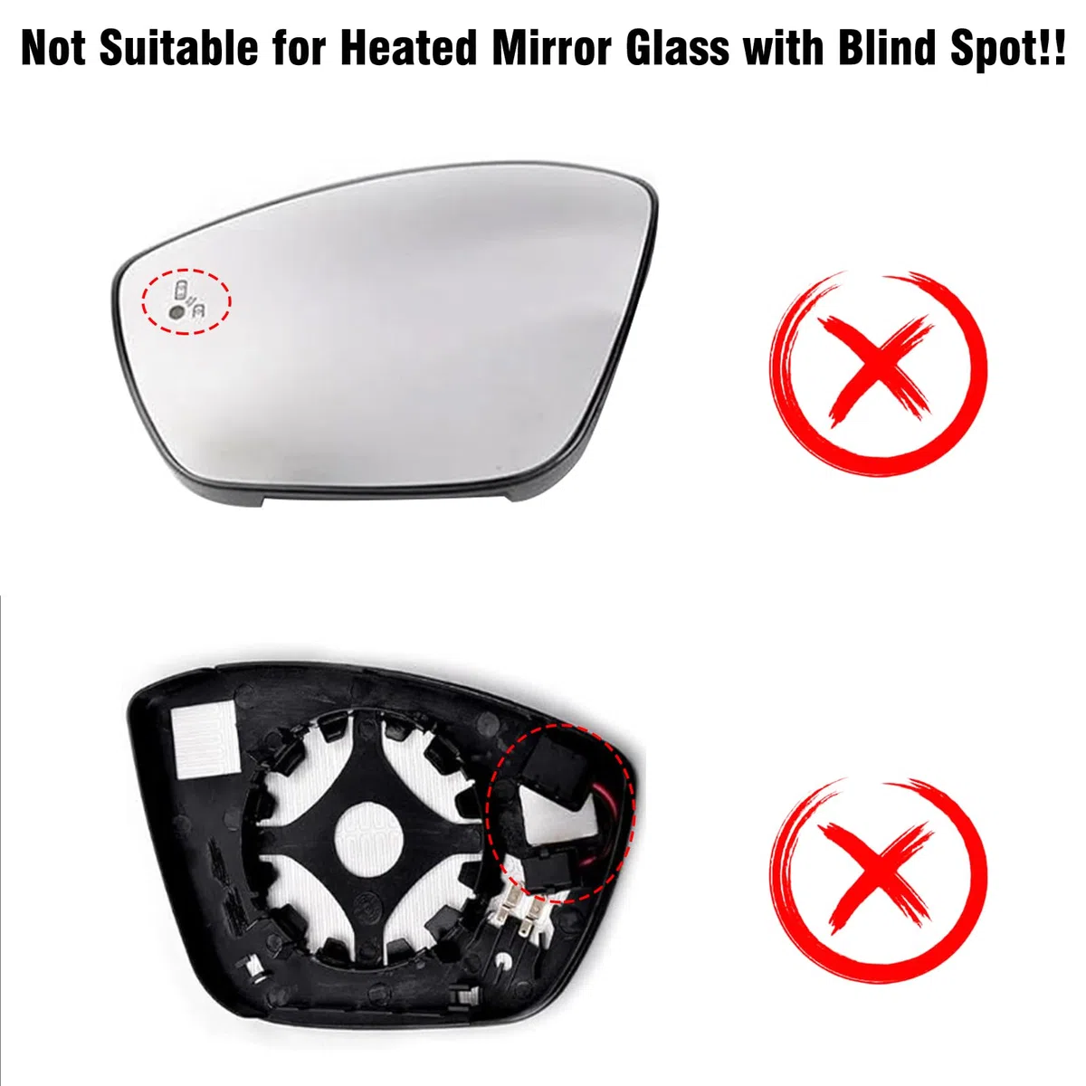 TTCR-II Compatibile con Vetro Specchio Citroen C3 MK3 2016-2021, Specchietto Peugeot 208/308/2008 2012-2019 Piastra Vetro Specchio Retrovisore Riscaldato, Piastra Dello Specchietto-Sinistro