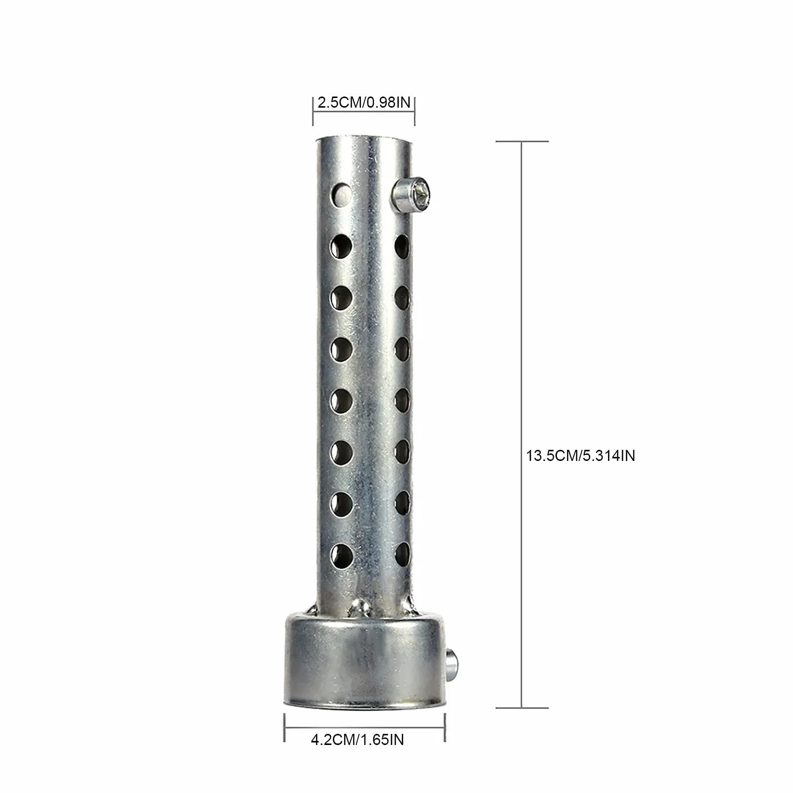 KIMISS Scarico moto universale DB Killer Silenziatore Silenziatore Inserto deflettore (Argento) (42mm)