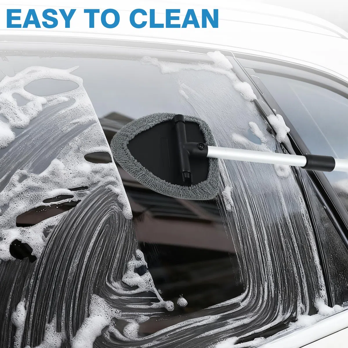Pulitore per Parabrezza Auto, Detergente Interno per Parabrezza Espandibile con 4 Cuscinetti Riutilizzabili e Lavabili e Flacone Spray da 100 ml