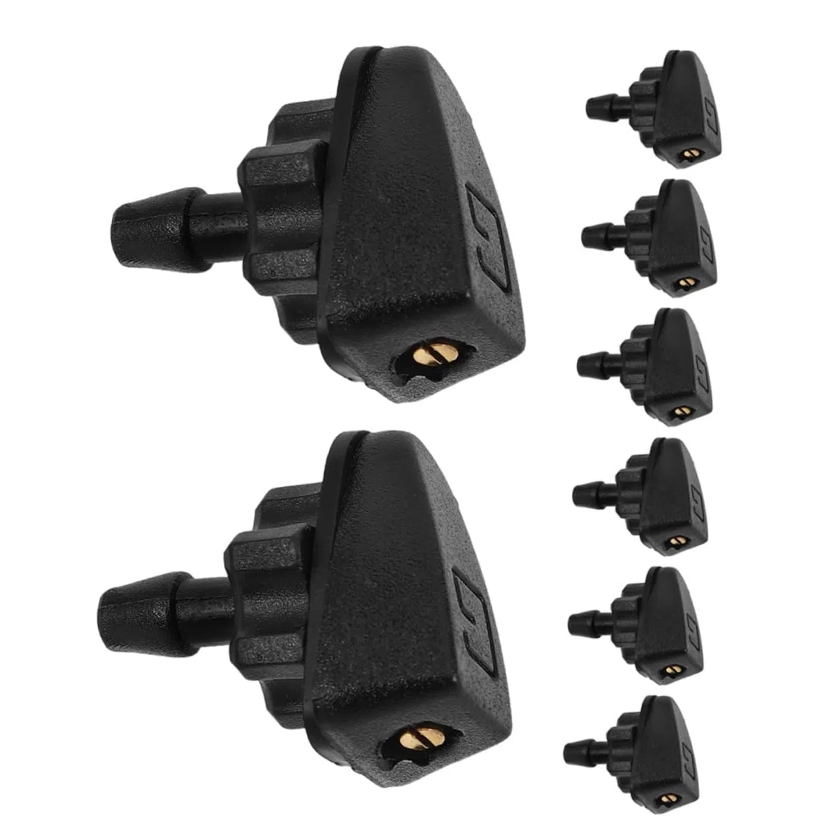 8Pcs Ugelli Lavavetri Set per Dacia Sandero III/Sandero Stepway III 2021-2024, Ugello Tergicristallo, Spruzzatore Parabrezza, Diffusore Acqua Cofano Ricambio Kit