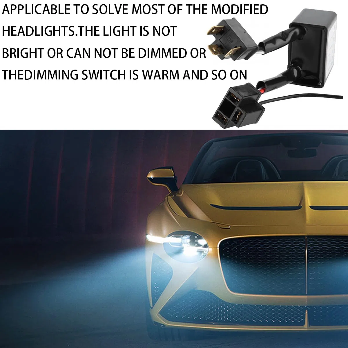 CGEAMDY 2 Pezzi Universale Convertitore Polare Dell'automobile, LED Negativo Convertitore Interruttore Fascio Adattatore, Adattatore Del Cablaggio Dell'interruttore Negativo Polare Del LED per H4