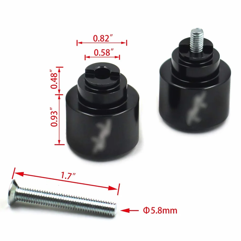 estremità Manubrio di Ricambio Compatibili con Honda CBR 250 600 900 929 954RR 1100 RR CBR1100Xx Rc51 Nero