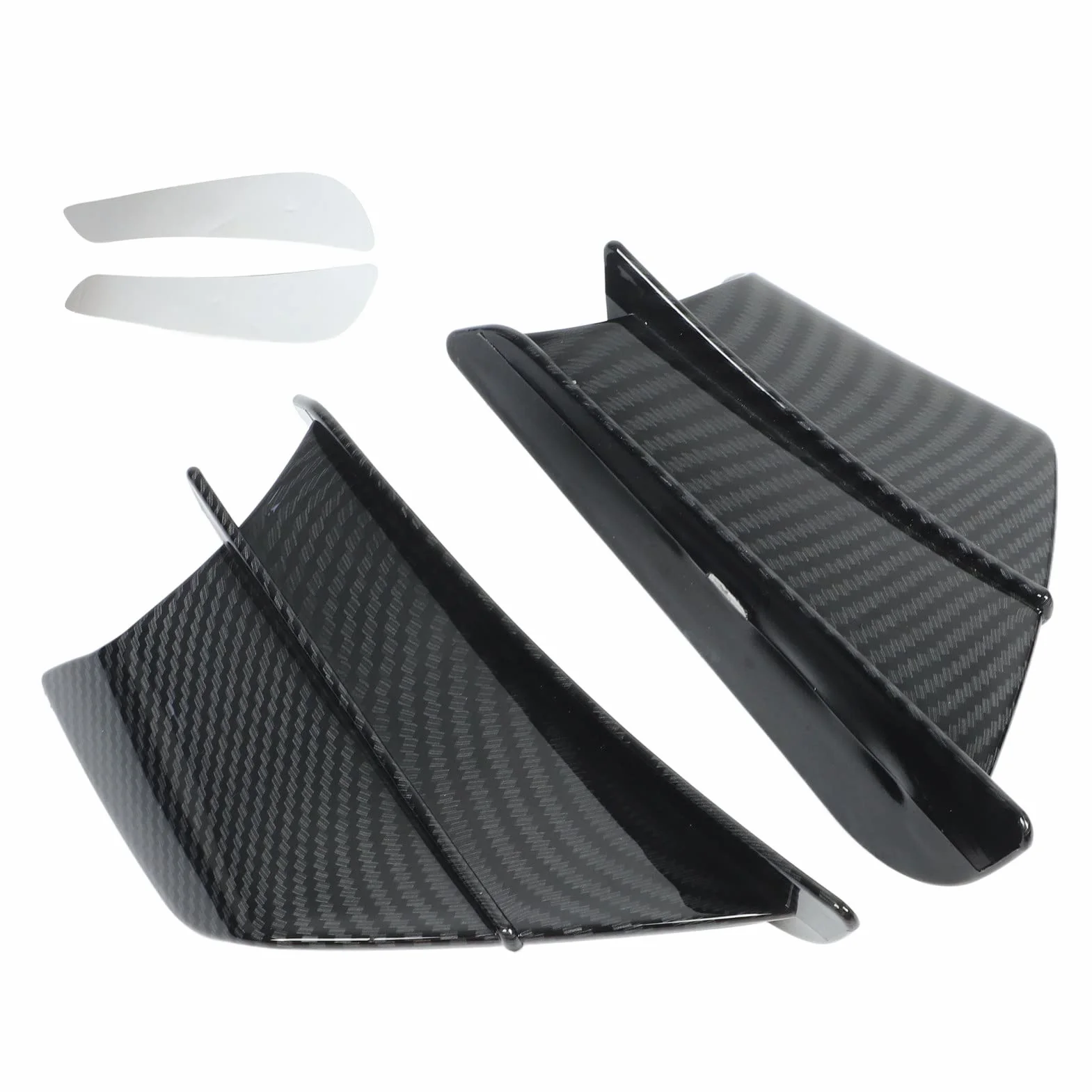 Qiilu 1 Paio Ala del per Moto Alette Aerodinamiche per Moto in Fibra di Carbonio Carenature Laterali Alette Universali Spoiler del Coperchio dell'ala della Carenatura Set di per