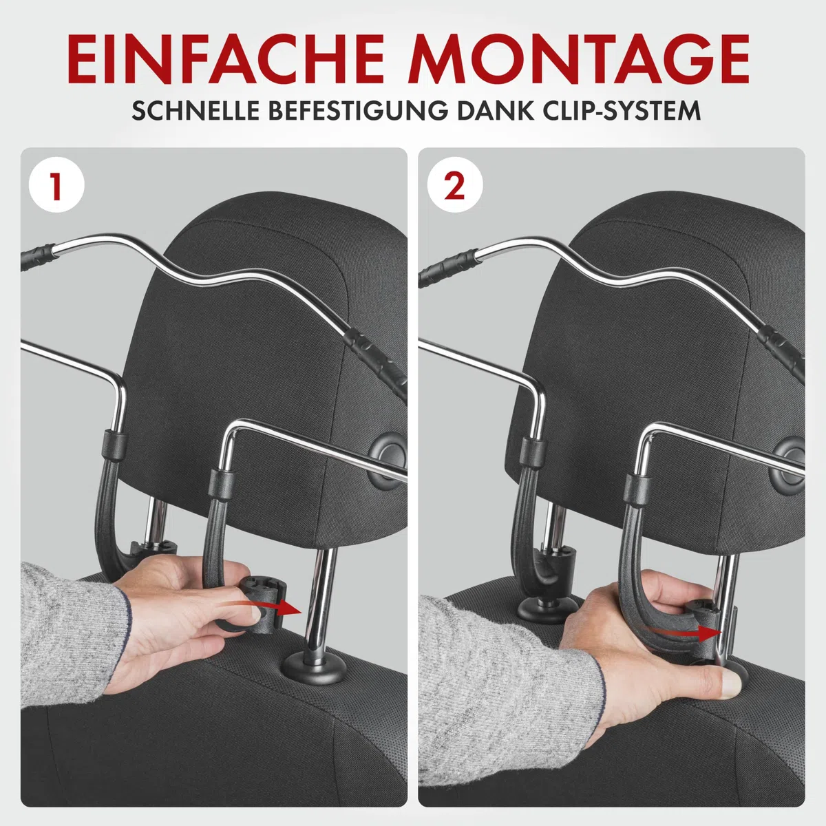 Walser Appendiabiti per Auto, Appendiabiti per Auto, Porta Giacca poggiatesta Carl, Appendiabiti da Viaggio, Appendiabiti per poggiatesta 44x10x25 cm