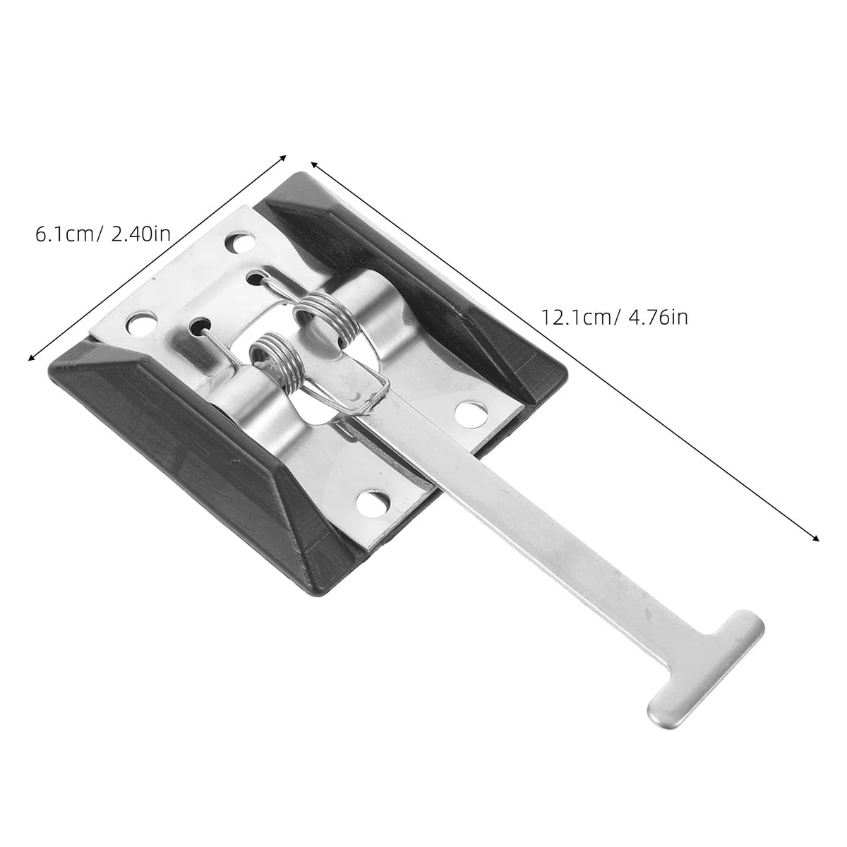 Chiusura a scatto in acciaio inox per portellone di rimorchio - Chiusura a T per rimorchi chiusi, rimessaggio camper e portelli di barche - Supporto per portellone di camper resistente alle