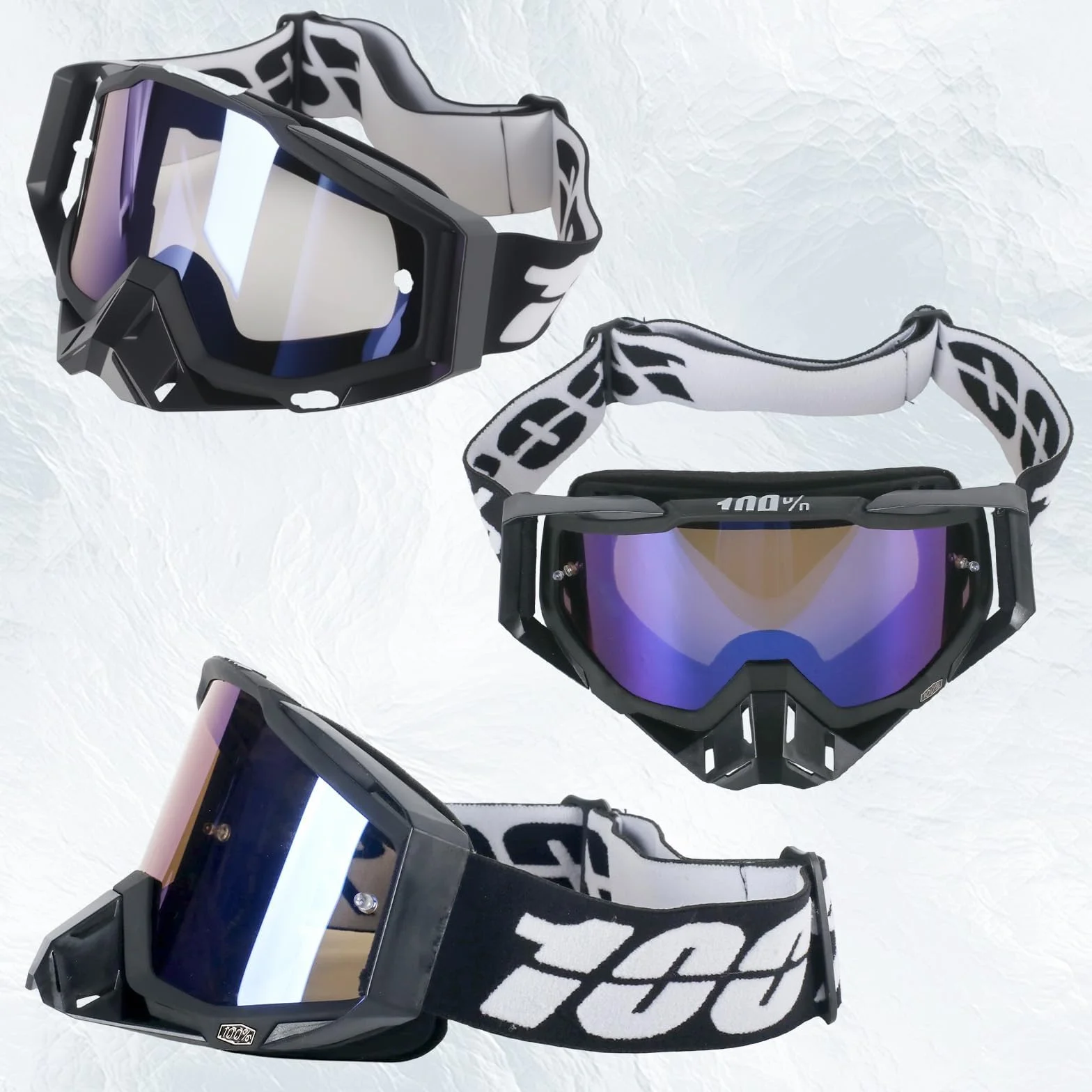 Occhiali Motocross Occhiali da Moto Antipolvere Occhiali da Motocross Mascherina Motocross Occhiali di Sicurezza per Moto, ATV, Casco Compatibile