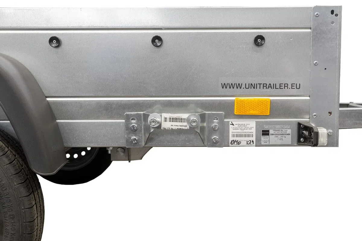 UNITRAILER Supporto Ruota di SCORTA per RIMORCHIO Garden Trailer Kipp