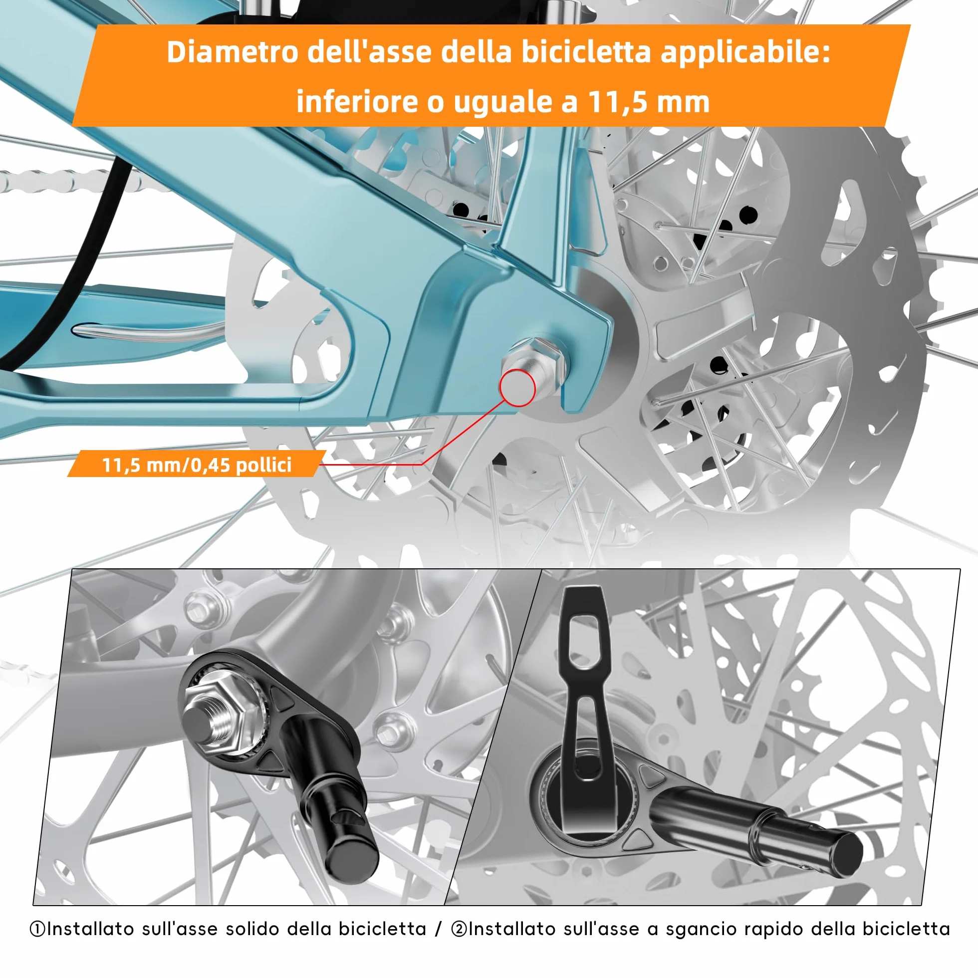 Gancio per Rimorchio per Bicicletta, Gancio Di Traino per Bicicletta, Gancio per Bicicletta, Frizioni per Rimorchi per Bicicletta Applicabile a Rimorchi per Bicicletta, Rimorchio per Bambini
