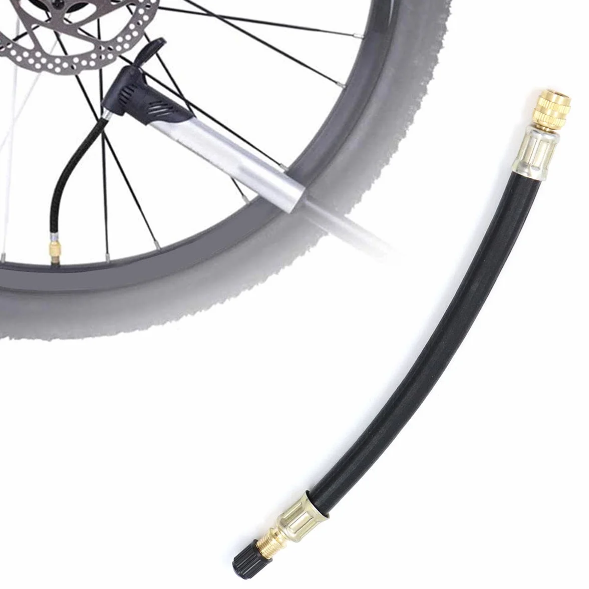 Estensione della Valvola per Pneumatici 2 Pezzi 200mm Gomma Flessibile per Auto Camion Ruota per Moto Valvola per Pneumatici Prolunga per Stelo Adattatore per Valvola per Auto Valvola per Pneumatici.