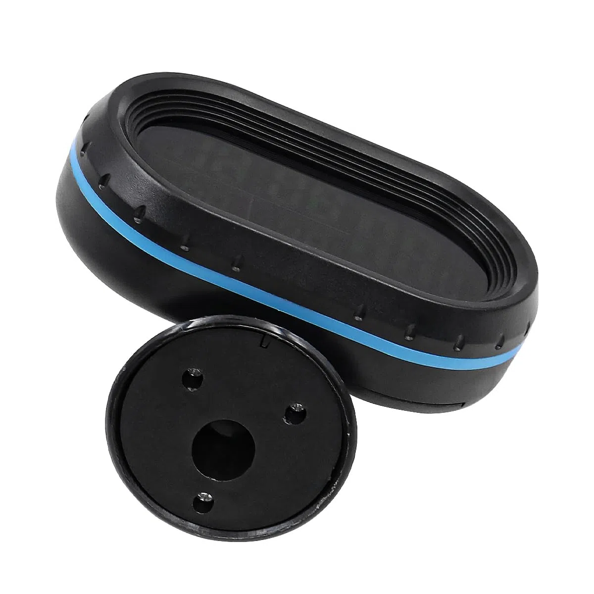Orologio per Auto DC 12-24V Termometro Digitale per Auto Voltmetro Orologio con Base per Auto Camion Barca