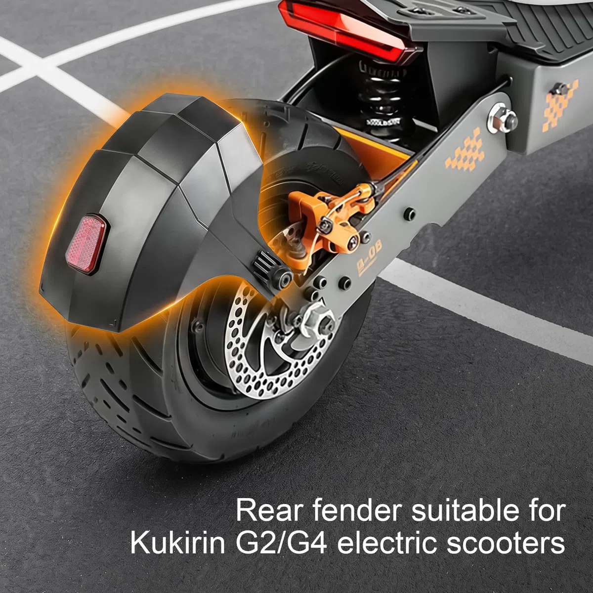Parafango posteriore con riflettori per scooter elettrico Kukirin G2/G4