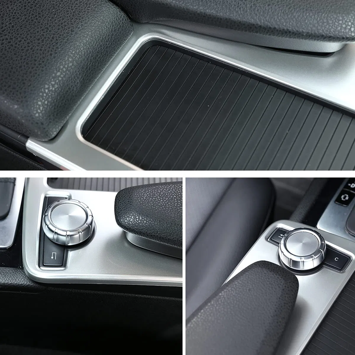 per classe C W204 2008-2014 auto ABS argento opaco console centrale portabicchieri telaio trim accessorio per Benz classe E W212 Coupe W207 C207