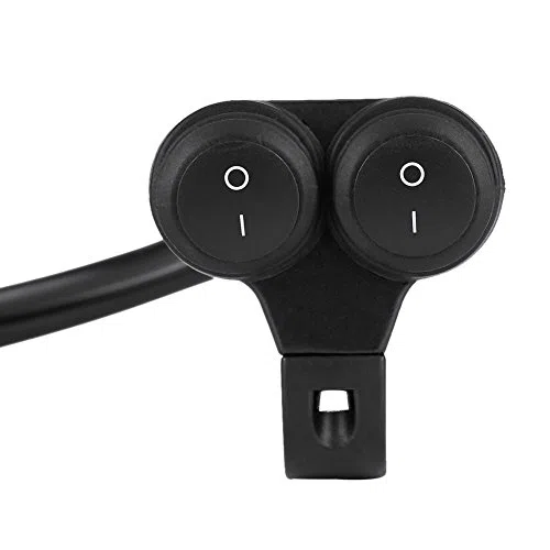 Interruttore del faro del manubrio del motociclo universale 22 mm - Manubrio Freno fendinebbia del clacson Interruttore del pulsante di comando doppio(B)