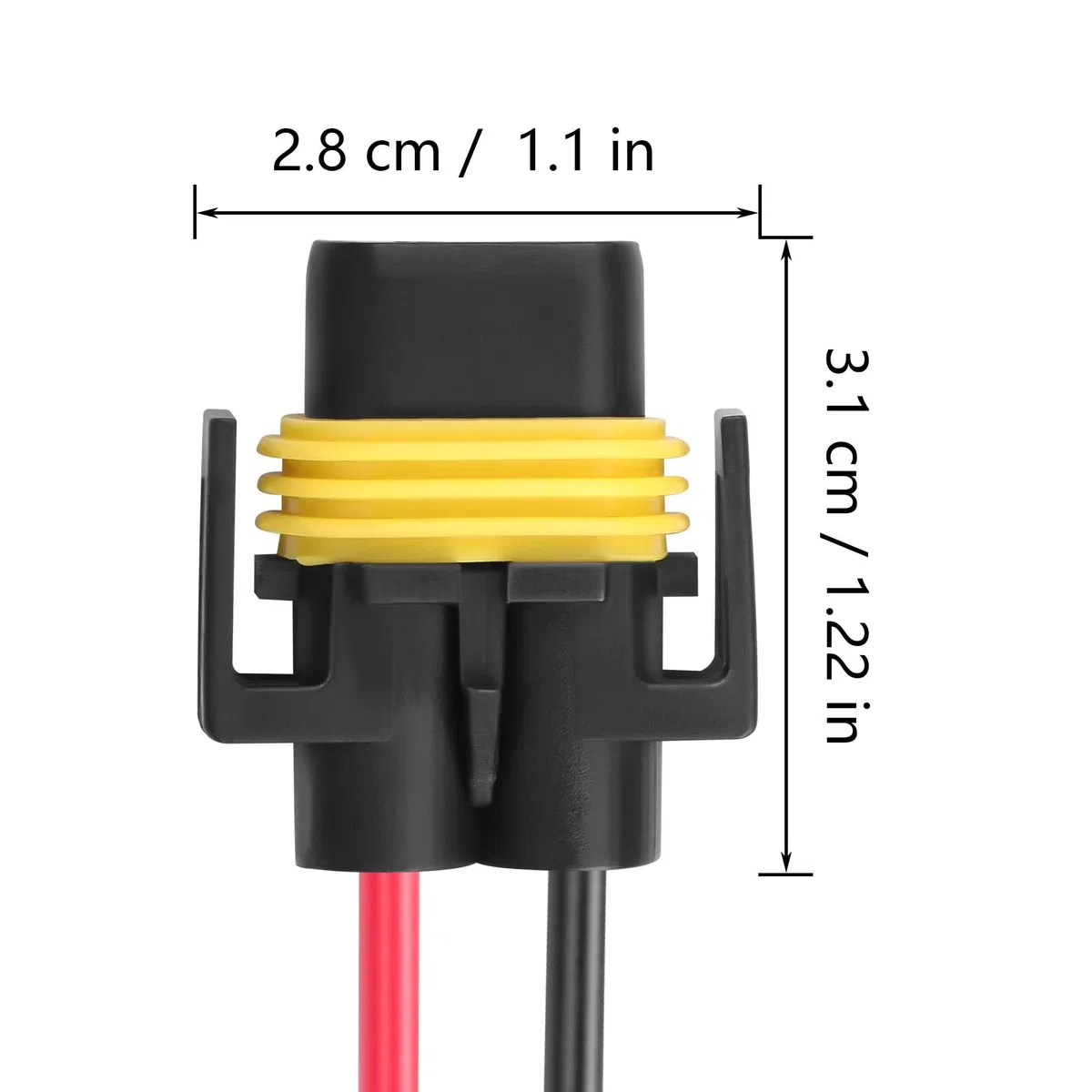 GINTOOYUN H8 H11 Car Light Wire Socket Connettore 2 PZ Pigtail Socket Cablaggio Femminile Connettore Adattatore Per Luci Fendinebbia(Femmina)