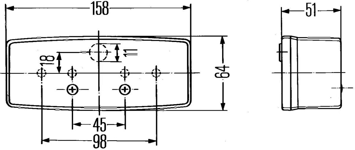 HELLA 2SD 003 184-041 Luce posteriore, Alogeno