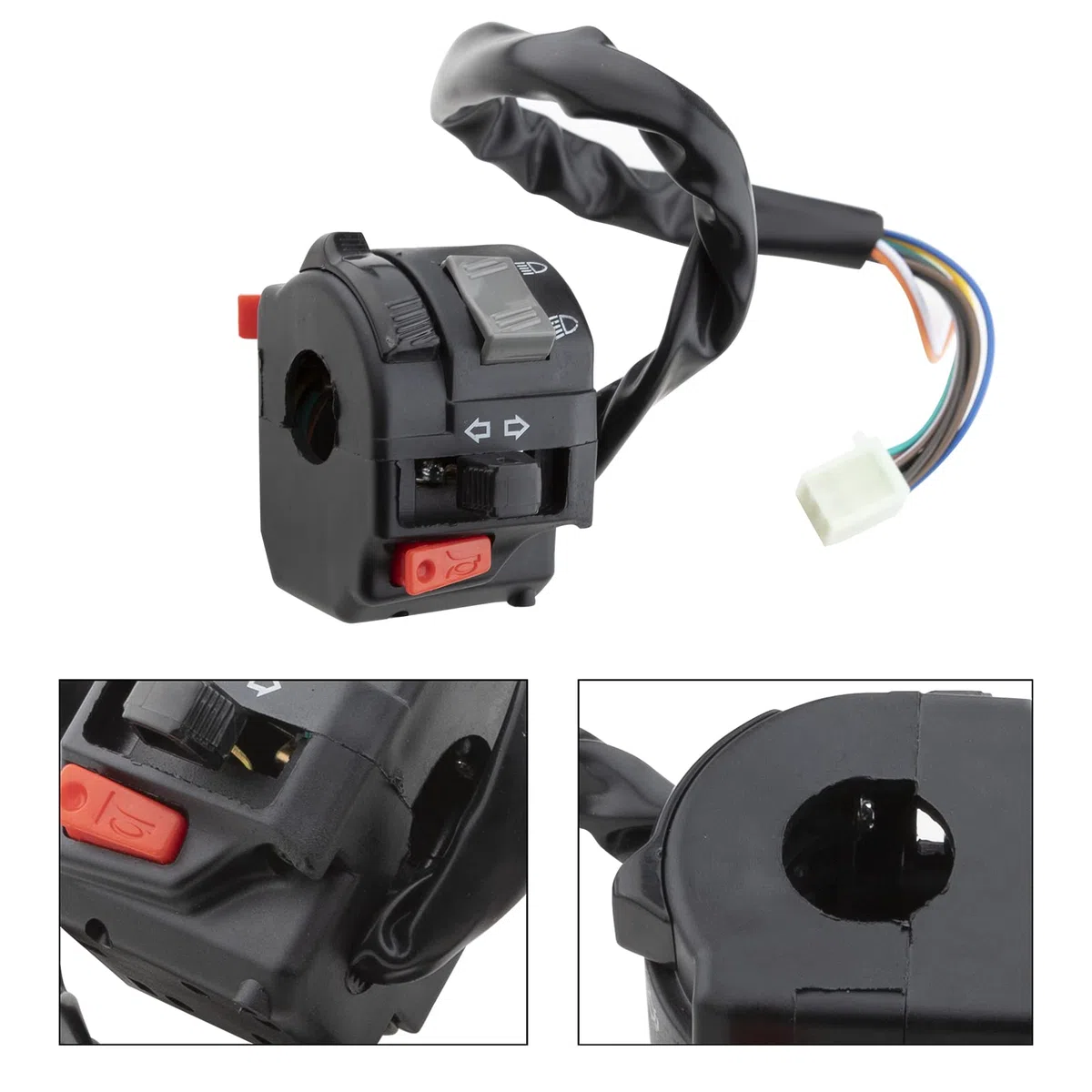 Interruttore di Avviamento del Faro del Motorino comando manubrio 7/8" 22 mm per Motociclo ATV 12V Segnale di Svolta di controllo