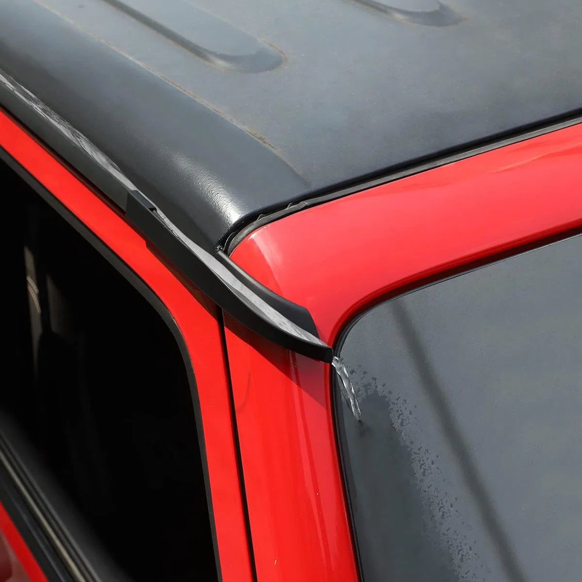 Hardtop Pioggia Ragazzi Estensione Drip Rail Pioggia Diverter per Jeep Wrangler JK JKU 2011-2017 Accessori Esterni