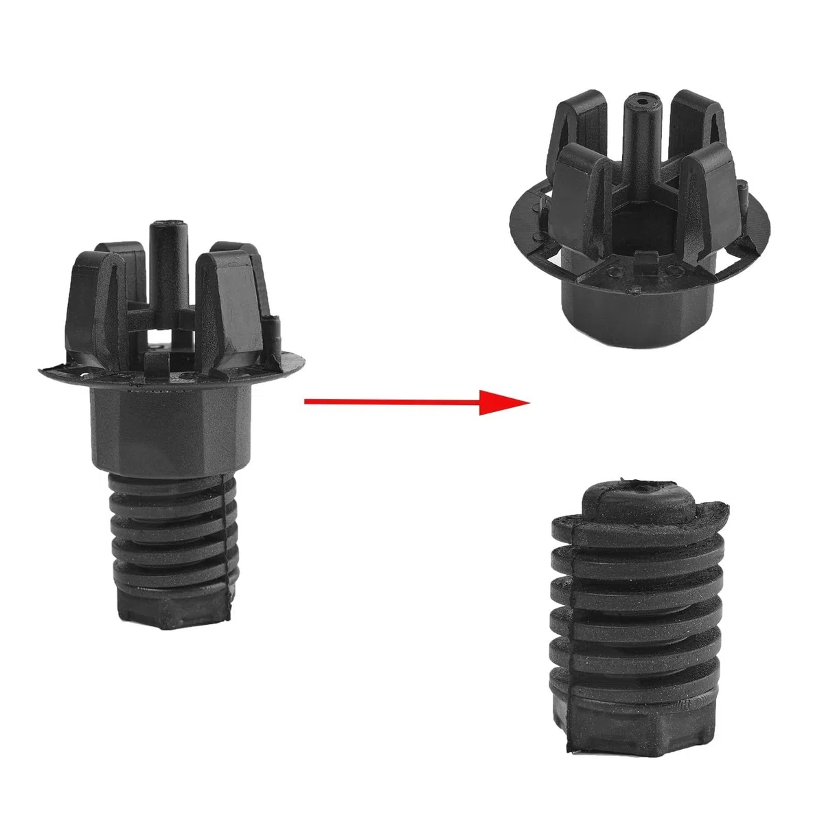 [Replacement] 1 pz for BMW Serie 3 5 6 7 X3 F30 F07 F10 F06 F12 F13 F01 F02 F04 Regolatore di Arresto del Cofano del Cofano Parte di Riparazione Bullone Blocco tampone
