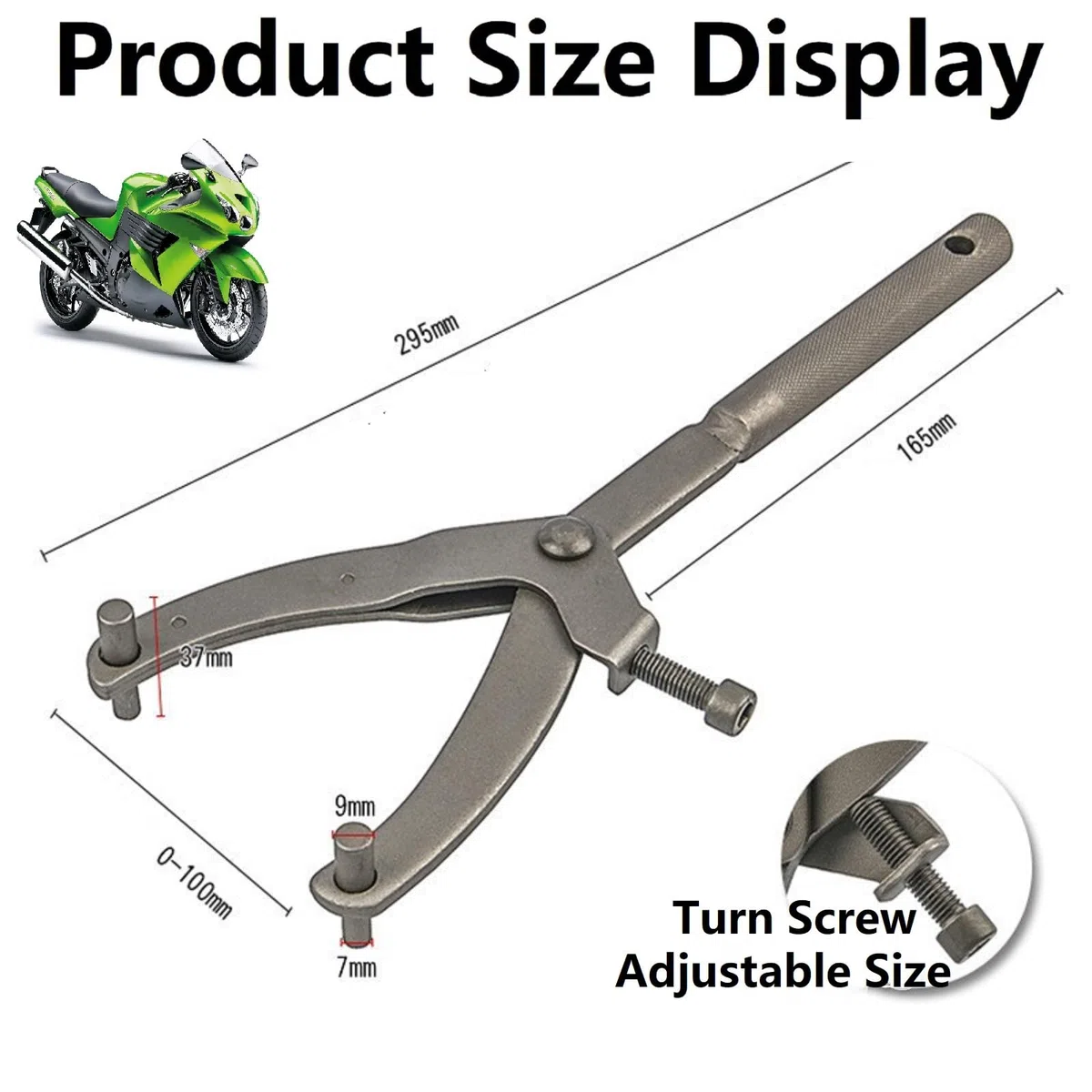 Chiave Blocca Volano,Chiave Frizione per Volano,Strumento Chiave Frizione Regolabile, Strumento Chiave per Volano, Chiave Frizione Supporto Forma di Y per Moto Scooter Volano Variatore Rimozione