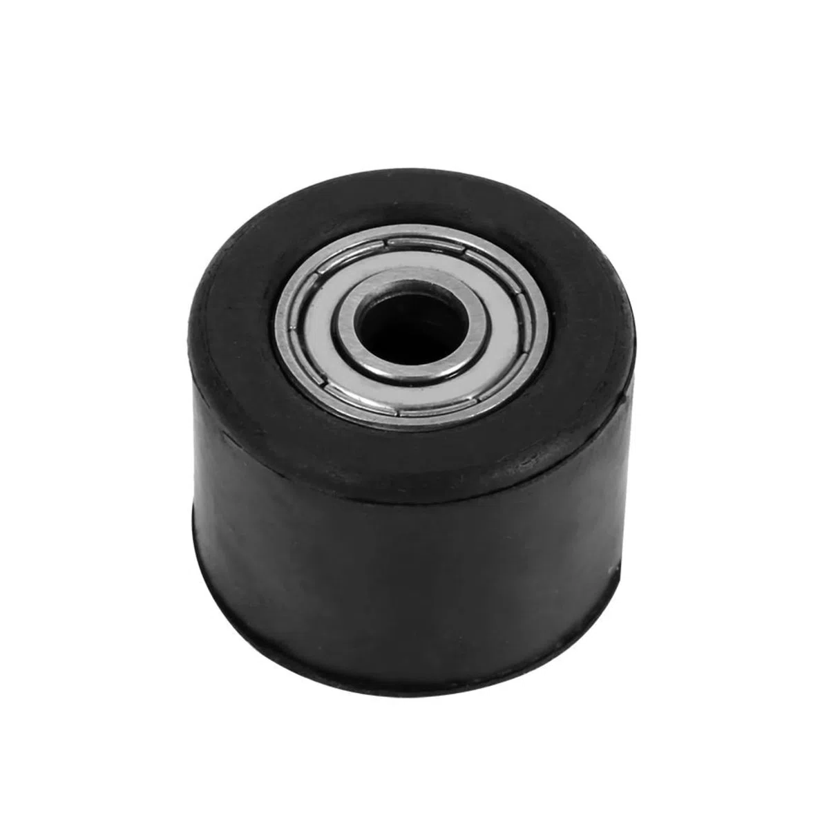 VOBOR Rullo Catena, Guida della Puleggia Tenditore a Rullo Catena in Gomma da 8MM per Moto Dirt Bike Enduro, Nero