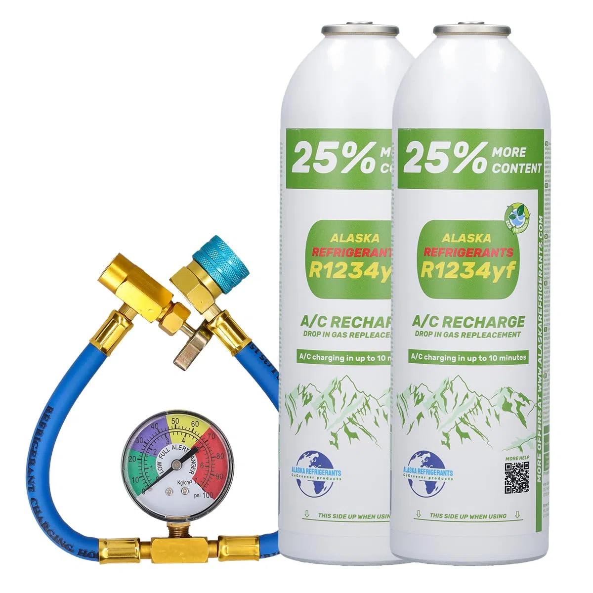 Kit Doppio – Alaska Refrigerants Refrigerante Sostitutivo R1234yf per Veicoli