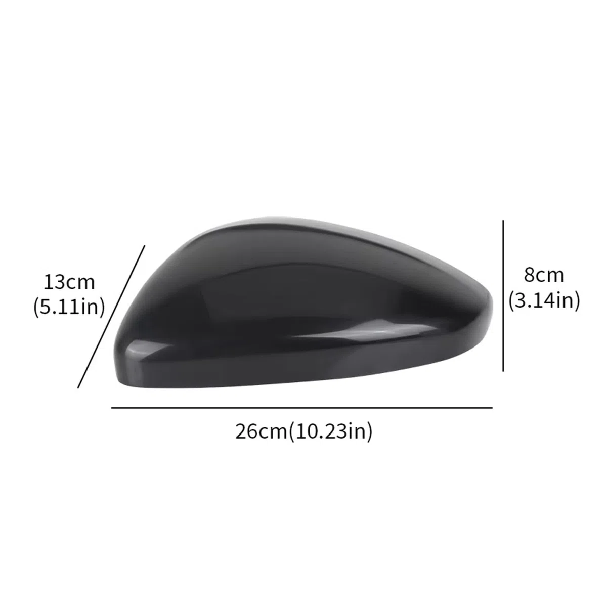 Coperchi a specchio laterale Per Peugeot 208 2012-2019, Calotta Copri Specchietto Retrovisore Sinistro E Destro Calotte specchietti(1xPrimed Black Left)