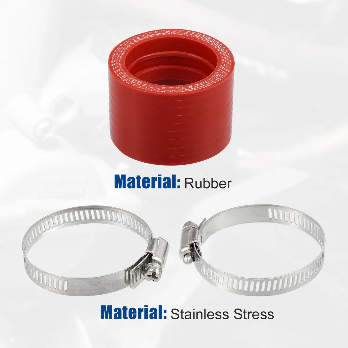 X AUTOHAUX Adattatore carburatore rosso ID 40 mm interfaccia avvio tubo di aspirazione – 1 pezzo