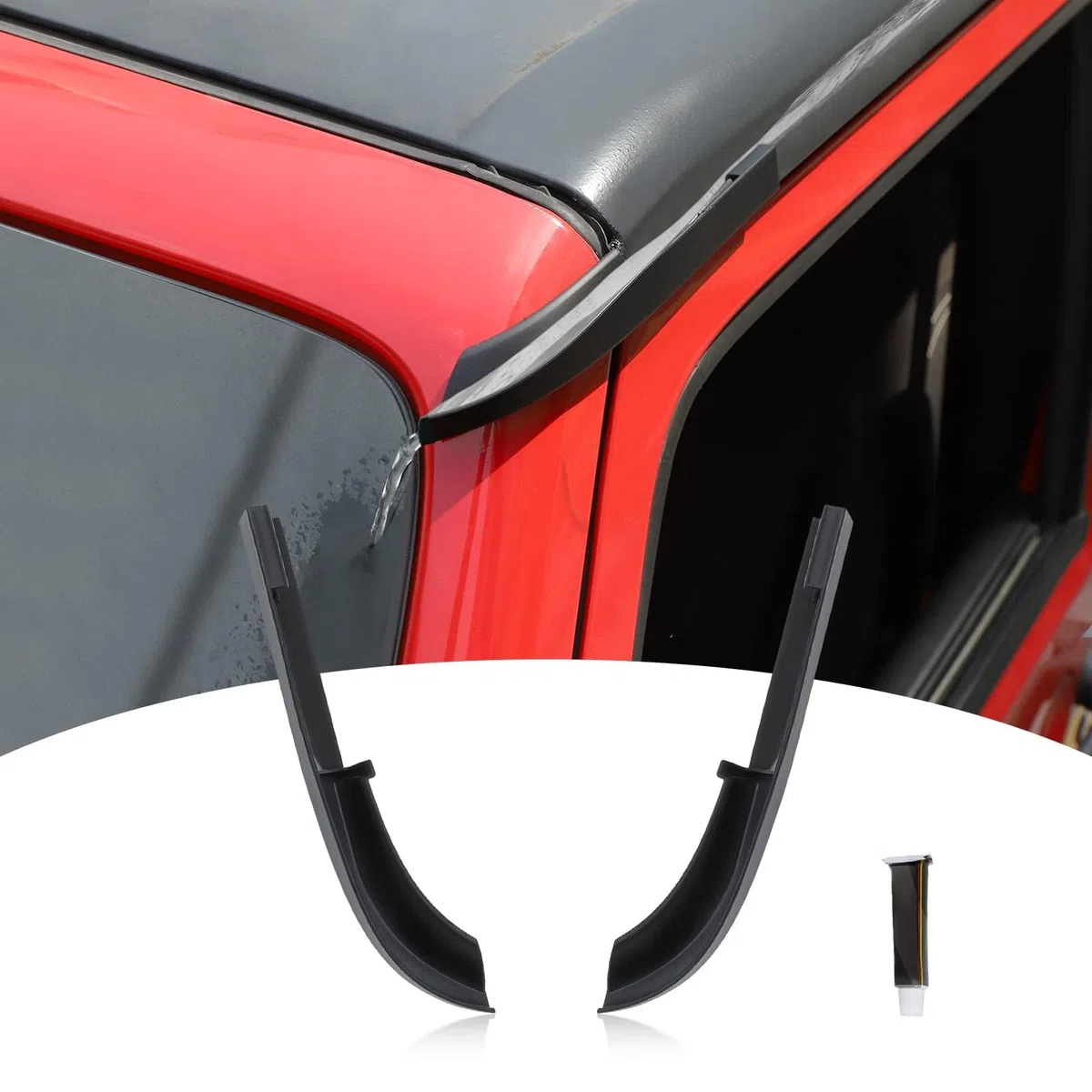 Hardtop Pioggia Ragazzi Estensione Drip Rail Pioggia Diverter per Jeep Wrangler JK JKU 2011-2017 Accessori Esterni