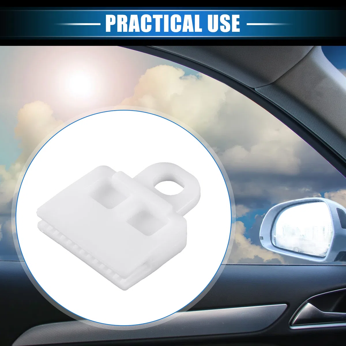 A ABSOPRO 2pz Vetro Canale Fermo Clip, 1.85"x1.54"x0.47" per Auto Bianco
