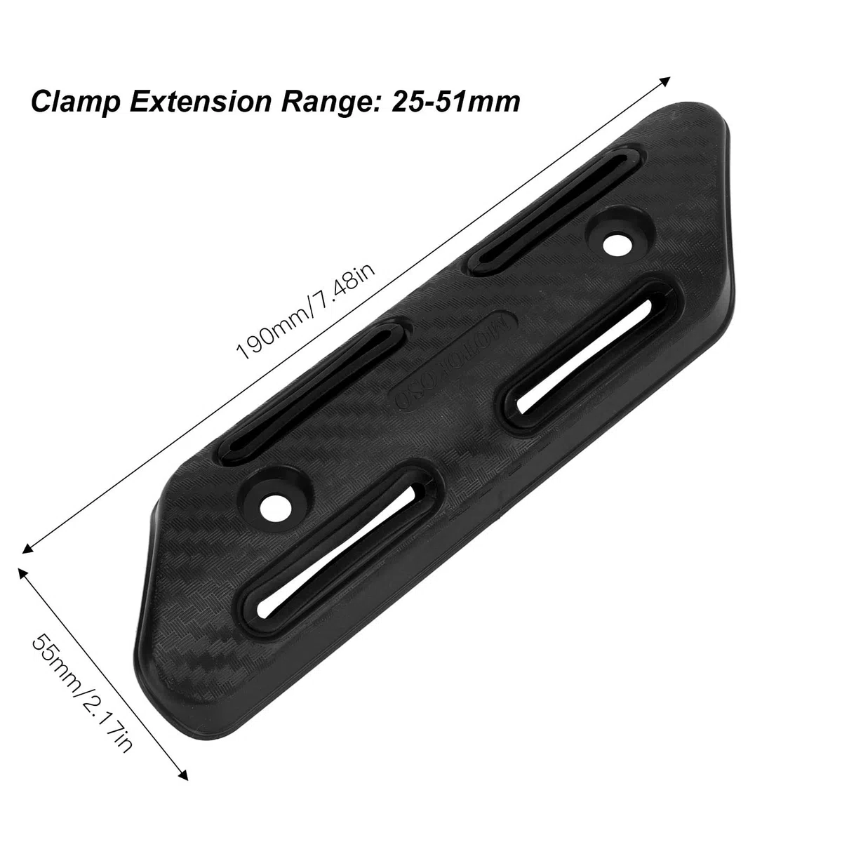 Protezione Termica del Tubo di Scarico, Decorazione Personalizzata Anti-scottatura Protezione Termica dello Scarico ABS Universiale per motocicli a 4 Tempi ATV UTV(Nero)