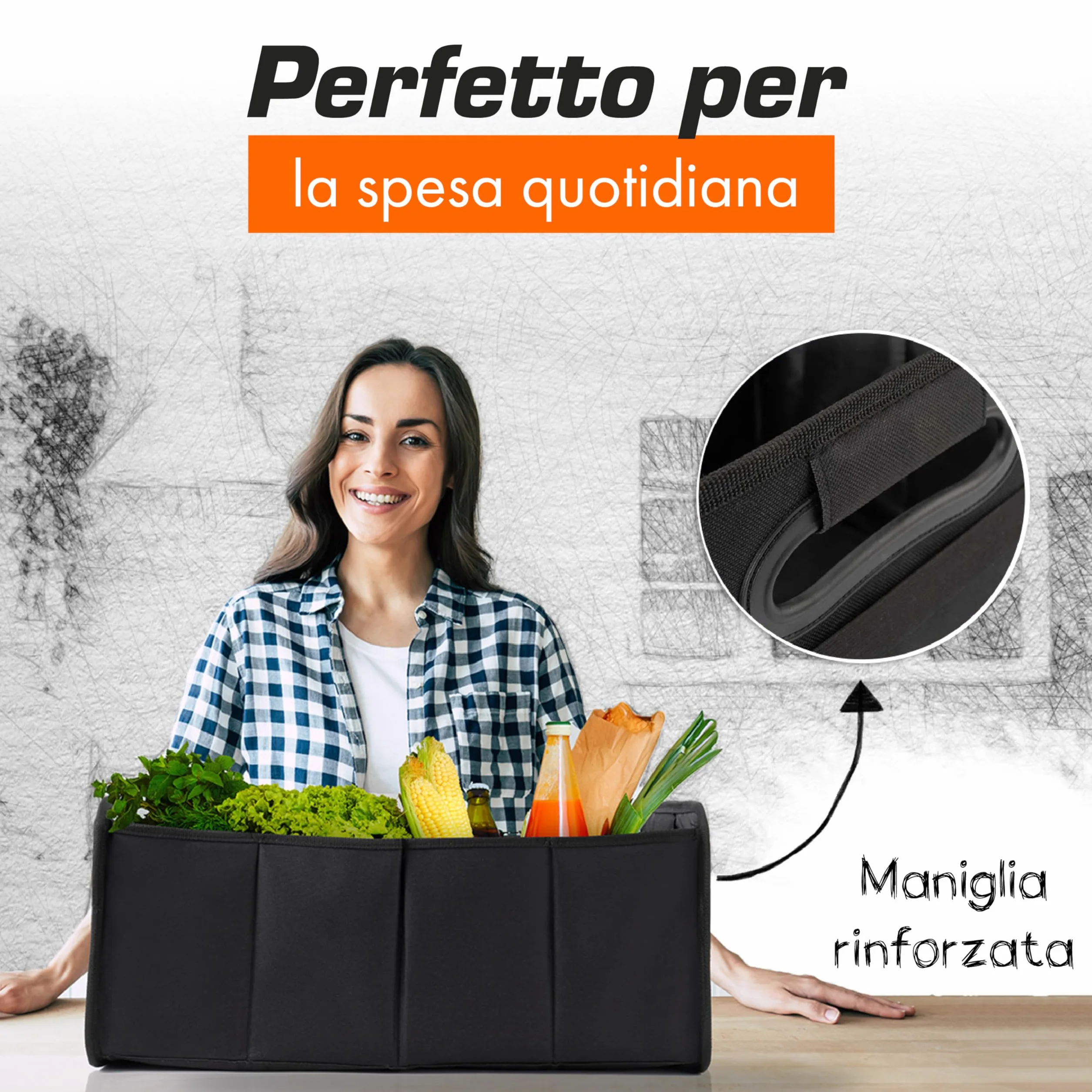 Organizer Bagagliaio Auto | Borsa Porta-oggetti da Baule Universale | Organizzatore Portabagagli | Contenitore Cofano Macchina Pieghevole | Accessori Viaggio Gadget Utili