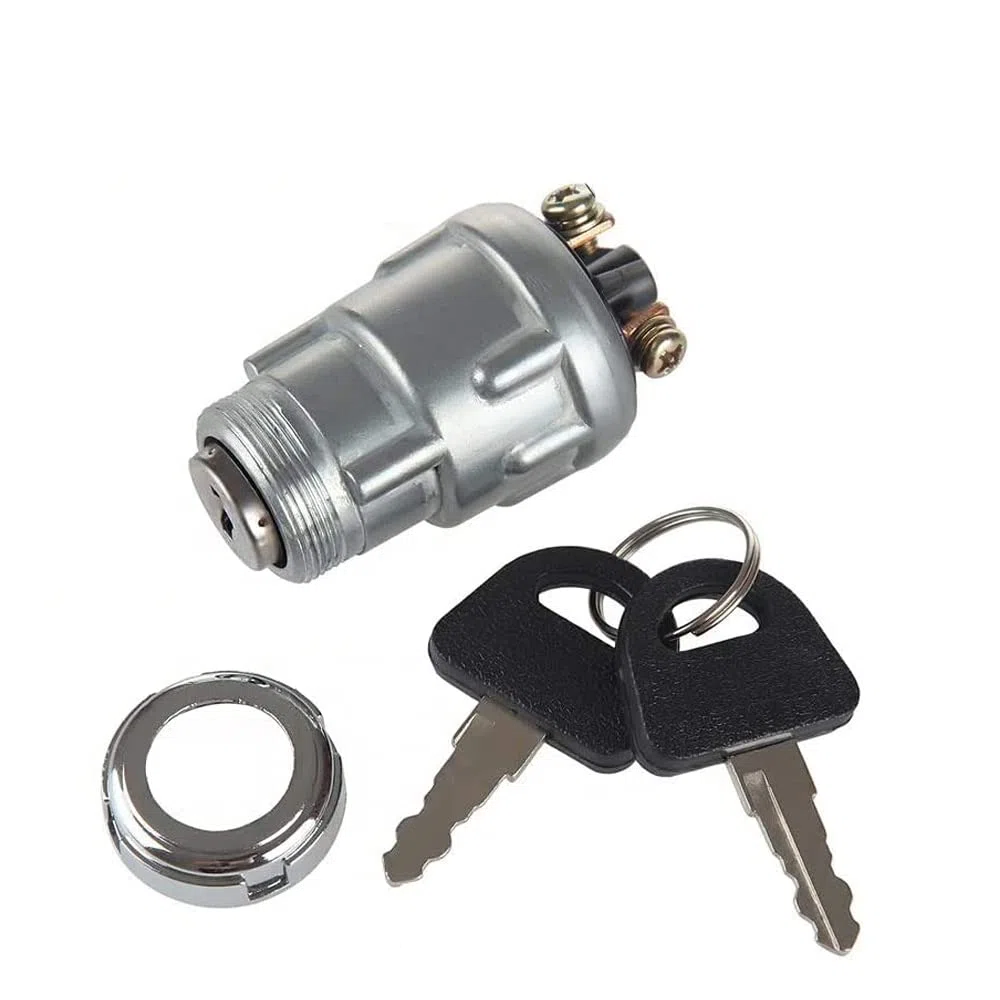Interruttore di avviamento di accensione con 3 posizioni 3 Terminale di connessione 2 chiavi per auto Moto Trattore agricolo modificato Car Pit Quad Go Kart UTV Ciclomotore Buggy