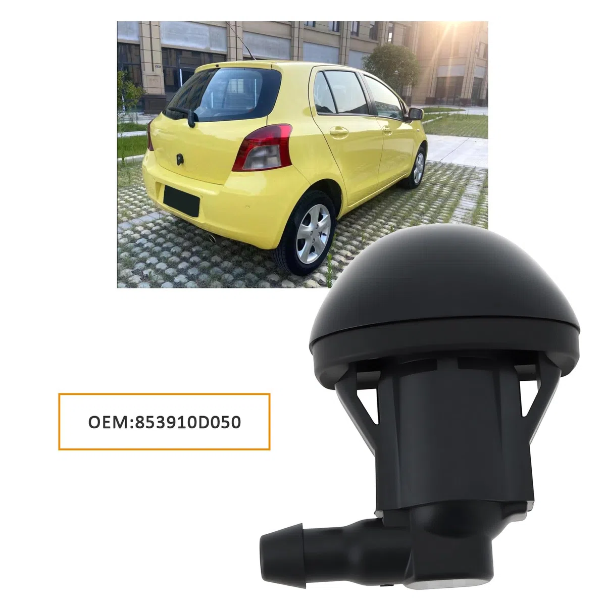 Ugello lavavetri posteriore auto Jet 853910D050 compatibile con Toyota Yaris 2011-2020