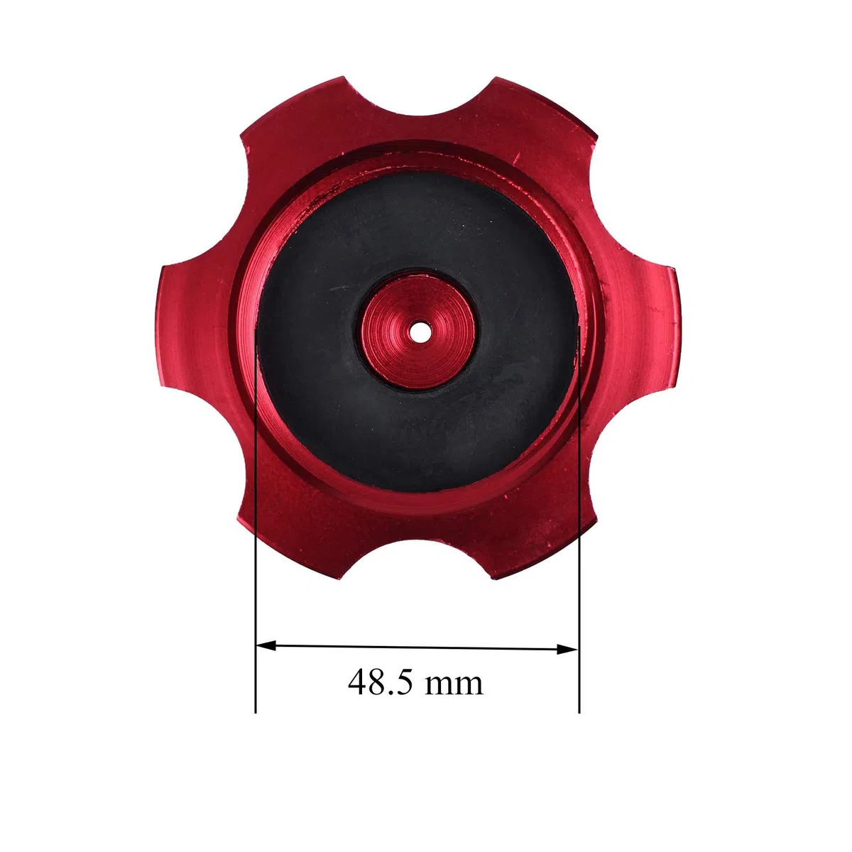 Tappo Serbatoio Moto 48,5 mm Rosso CNC con Valvola di Spurgo e Tubo Ventilazione, Universale per Dirt Bike Pit Bike ATV Quad