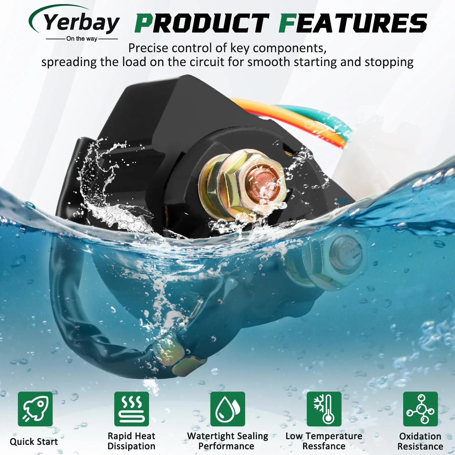 Relè Avviamento Solenoide per Honda TRX300 Fourtrax 300 1988-2000 /TRX200 Fourtrax 200 1984 /TRX250 Fourtrax 250 1985-1987 /TRX250 Sportrax 2003-2008 /TRX400 Sportrax 2001-2014