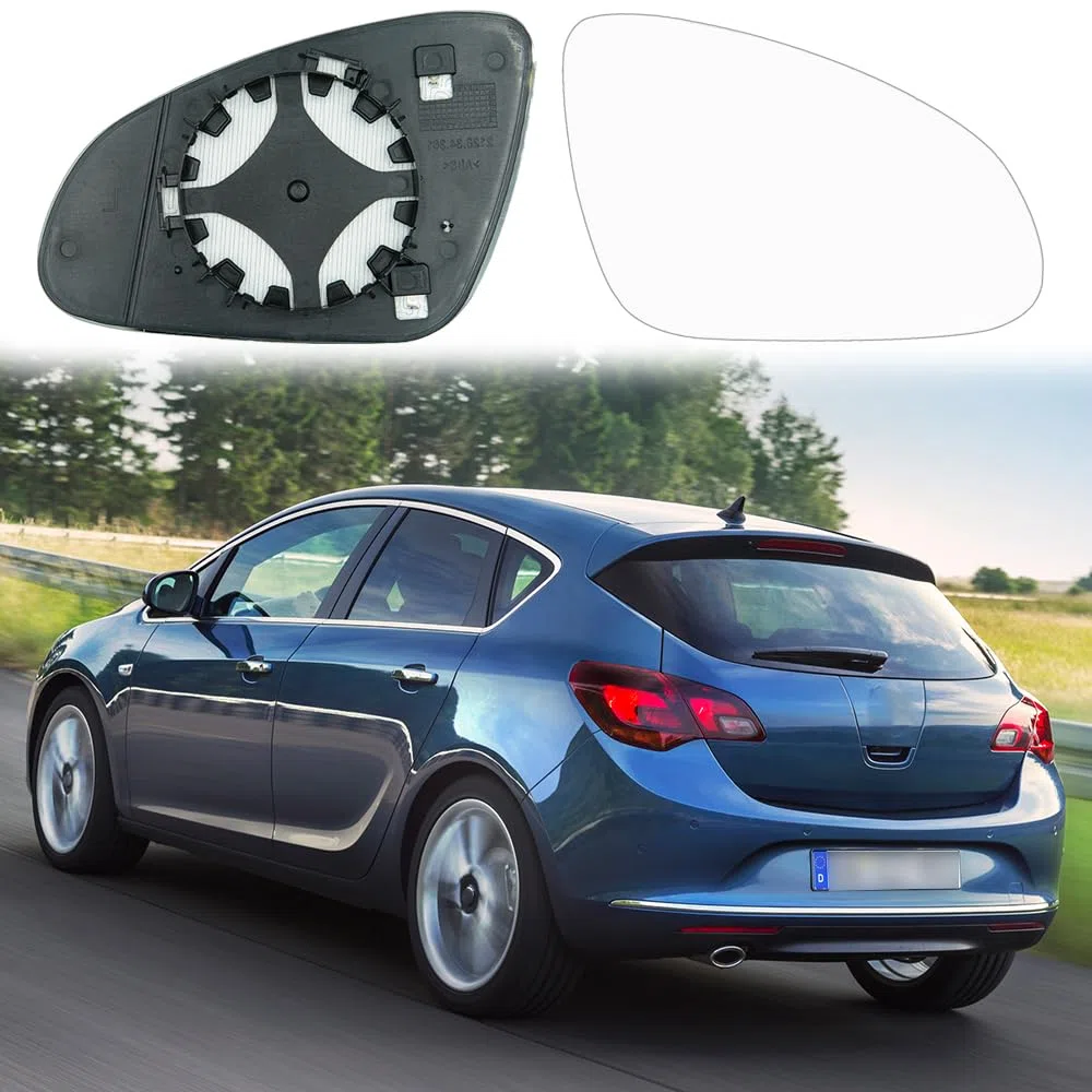 Vetro Specchietto Retrovisore Destro, Vetro Specchio Retrovisore Esterno Auto Compatibile con Opel Astra J 2009-2015