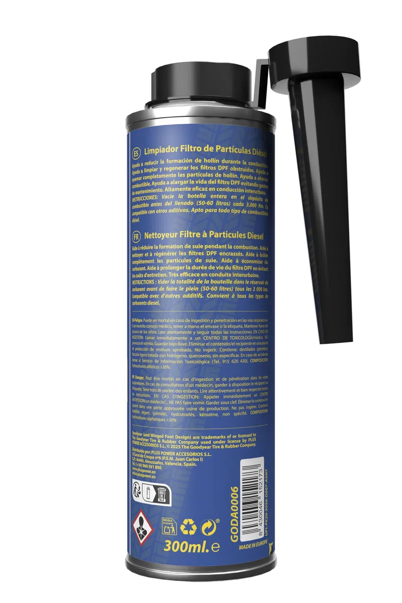 Goodyear PRO Additives Detergente per filtri antiparticolato Diesel, Additivo per gasolio 300 ml