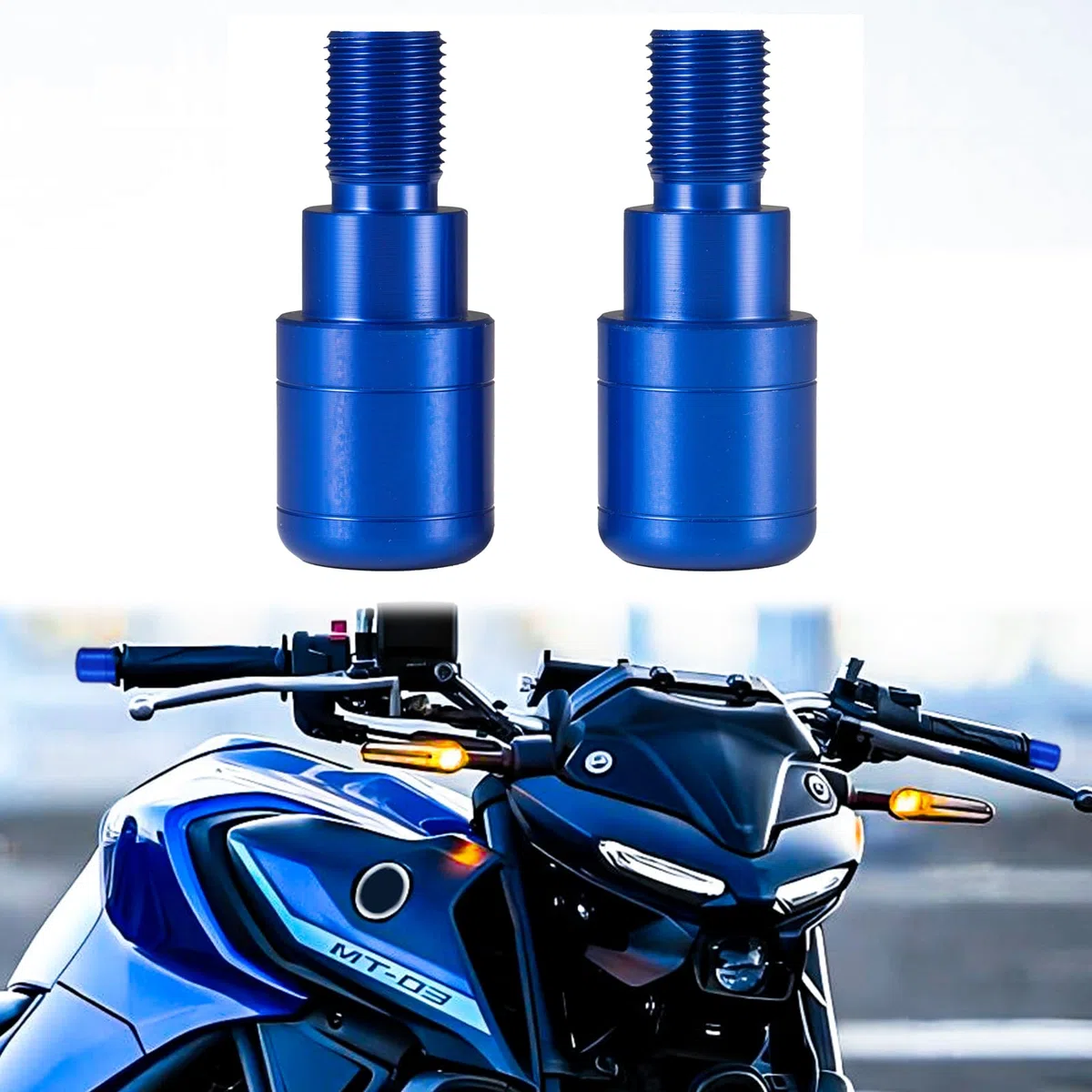 Manubrio CNC per moto, Tappi Manubrio Moto Alluminio Bilancieri Manubrio Moto Compatibili con MT07 MT09 MT10 MT125 MT 07 09 10 125
