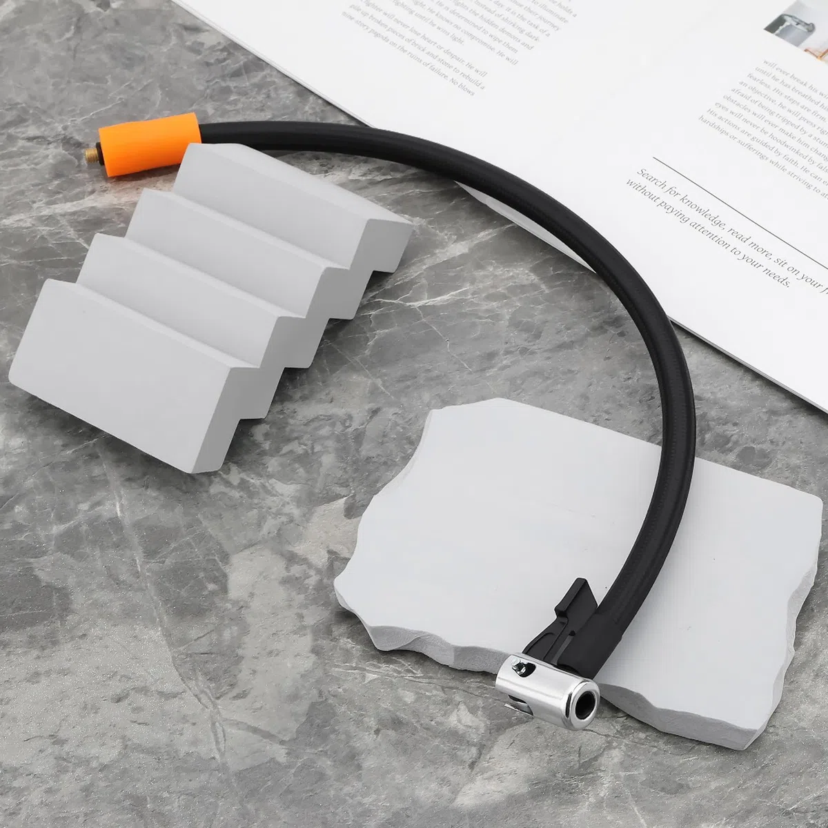 Adattatore per tubo di gonfiaggio per pneumatici M6, lunghezza 40 cm, per mandrino a clip, ugello per pneumatici, auto, moto, bicicletta, pompa ad aria, connettore per tubo flessibile