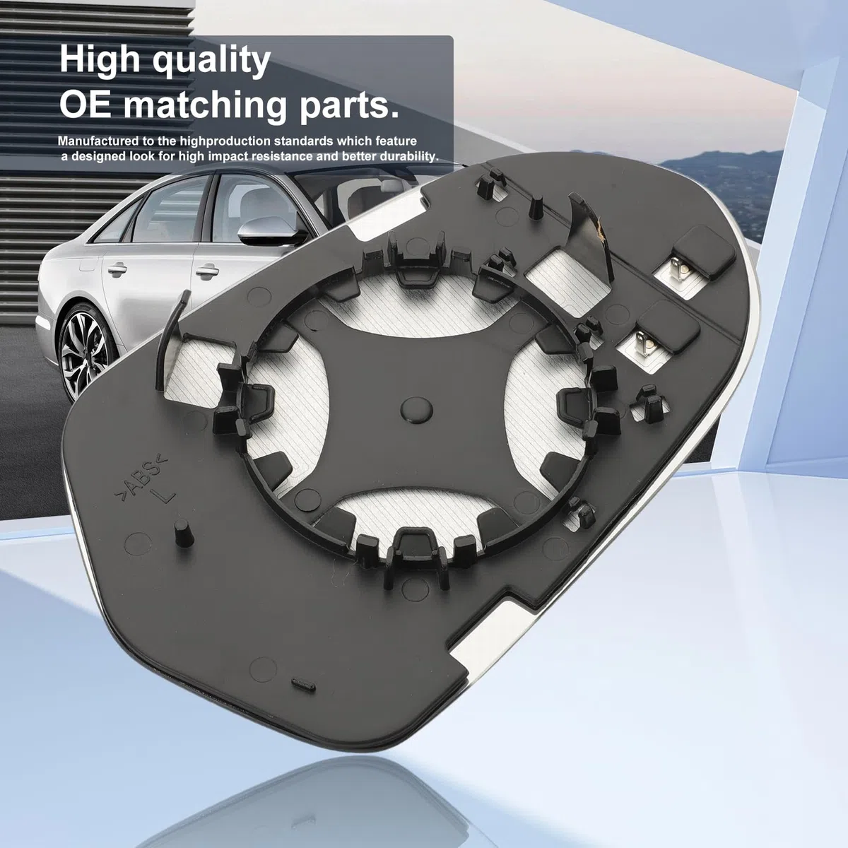 Specchietto laterale sinistro riscaldato asferico con piastra di supporto per Audi A6 C7 2011 2012 2013 2014 2015 2016 2017 2018 OEM: 4G0857535 4G0857535B