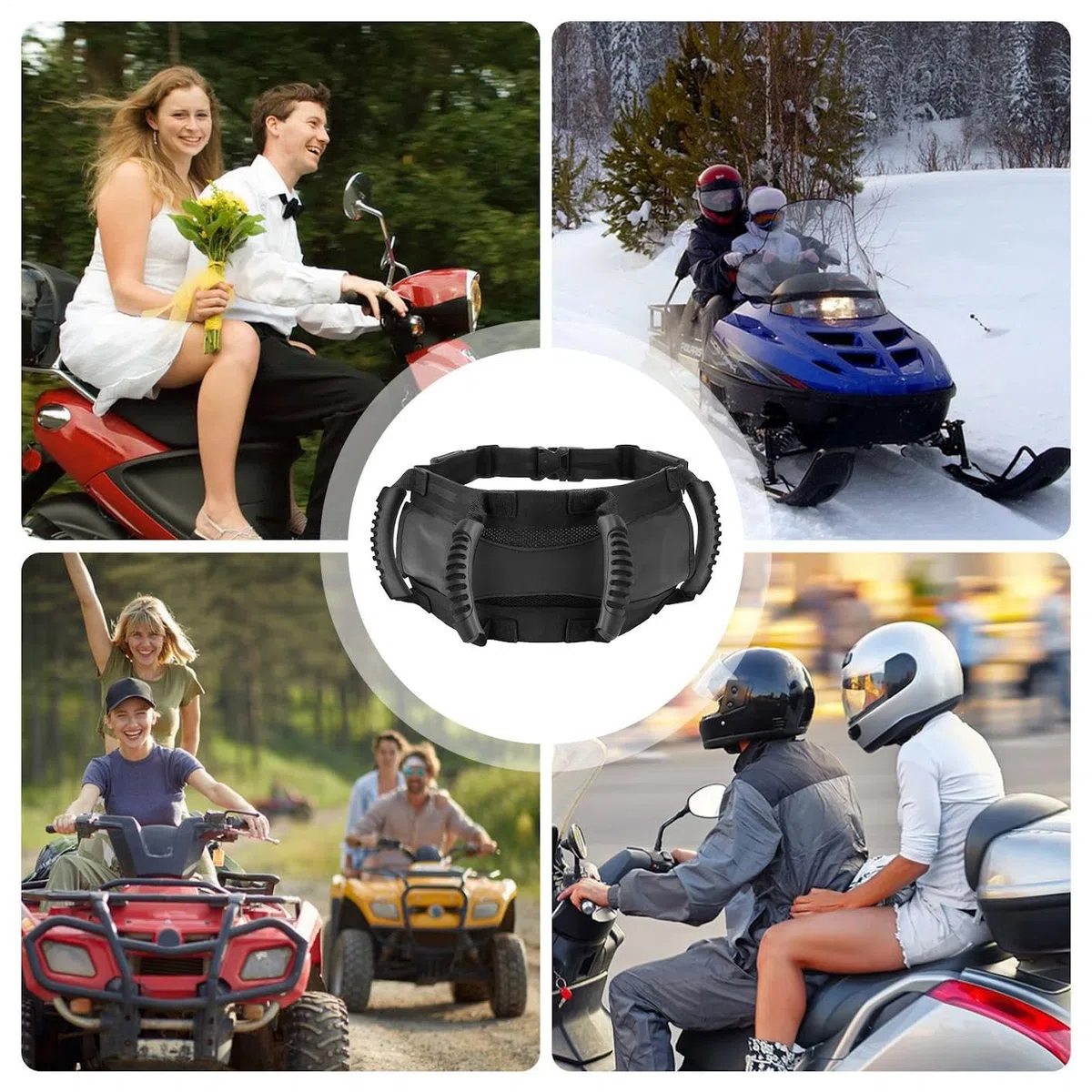 Maniglie Per Passeggeri Moto - Maniglie Regolabili Per Passeggero | Maniglia Cintura Vita Sedile Posteriore Moto - Per Motociclisti Bambini Adulti Quad Motoslitta Pendolari Scuola Weekend Touring Quot