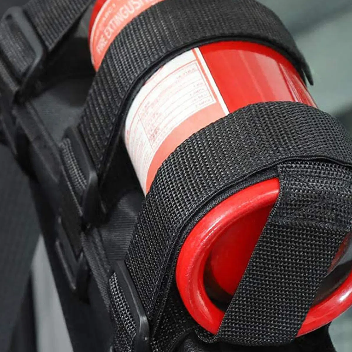 Staffa per estintore con barra antiribaltamento, supporto per bagagliaio auto, cinghia di supporto per estintore auto, cintura regolabile per auto, accessori pratici per auto, accessori di terze parti