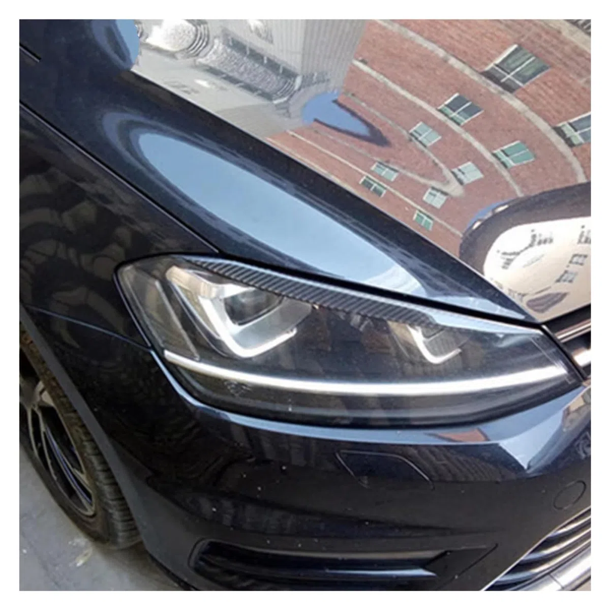 Accessorio Interno Per per Golf 7 7.5 per VII per GTI per GTD R MK7 MK7.5 2013-2019 Auto Faro Sopracciglio Palpebra copertura Trim Adesivi Accessori L'Interno Dell'Auto(Nero)