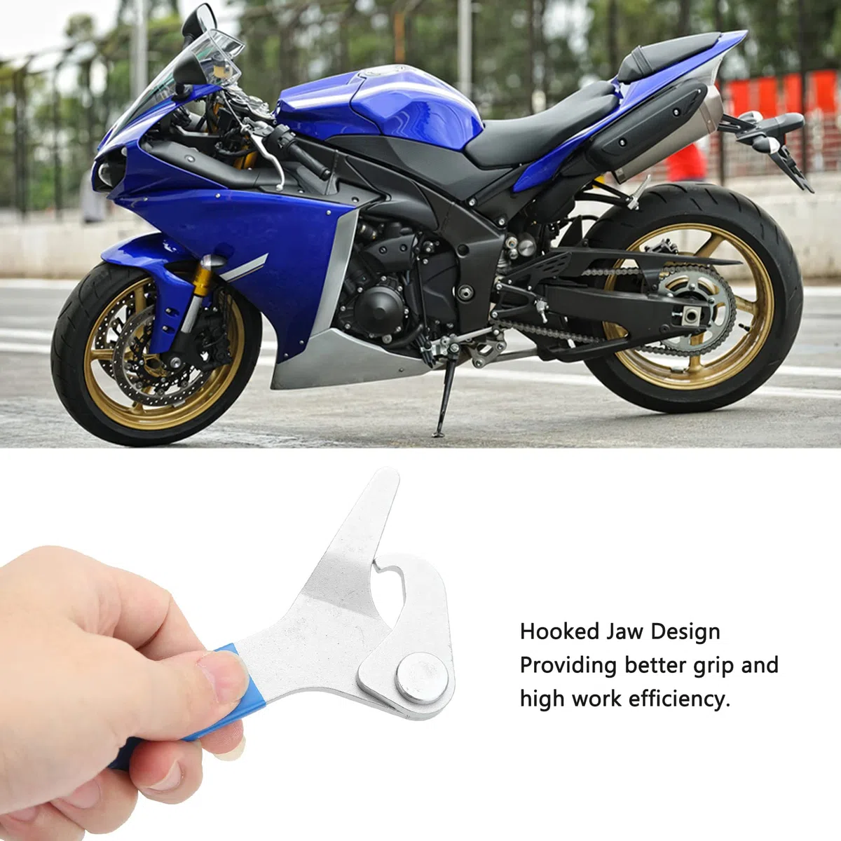 Chiave per Regolazione Ammortizzatori, Chiave Universale per Moto con Design a Ganascia Uncinata, Strumento di Precarico Ammortizzatori per Collari a Molla da 35 mm 75 Mm/1,4 3,0 P