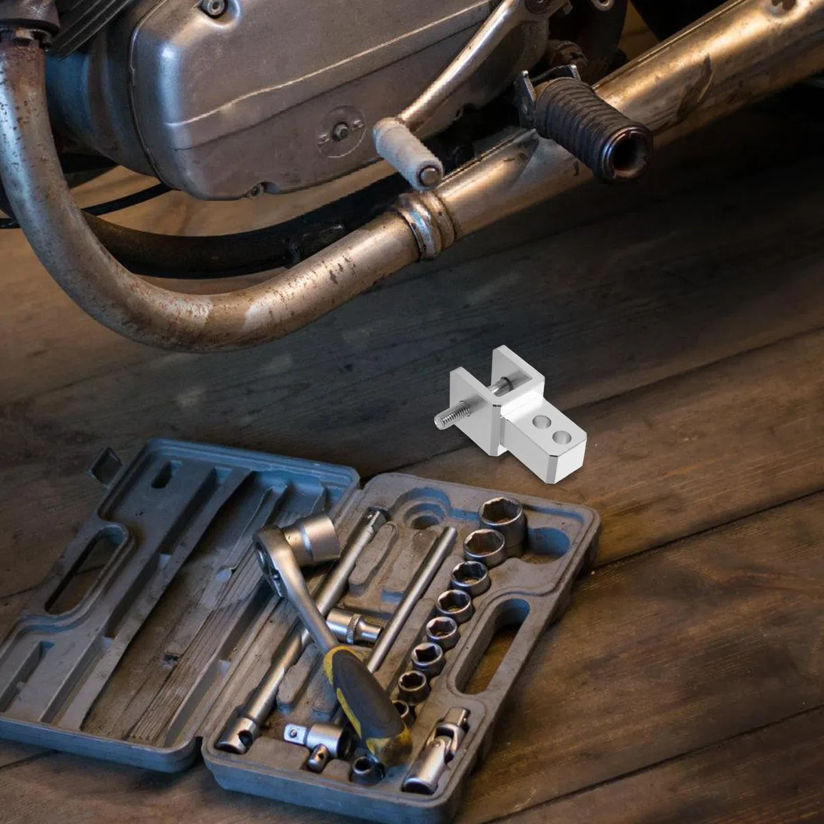 VALICLUD Ammortizzatore Posteriore in Lega di Alluminio Rialzo 8 Mm per Motocicletta e Scooter Elettrico, Estensore Ammortizzatori con Vite M8 per Migliorare Stabilità e Maneggevolezza