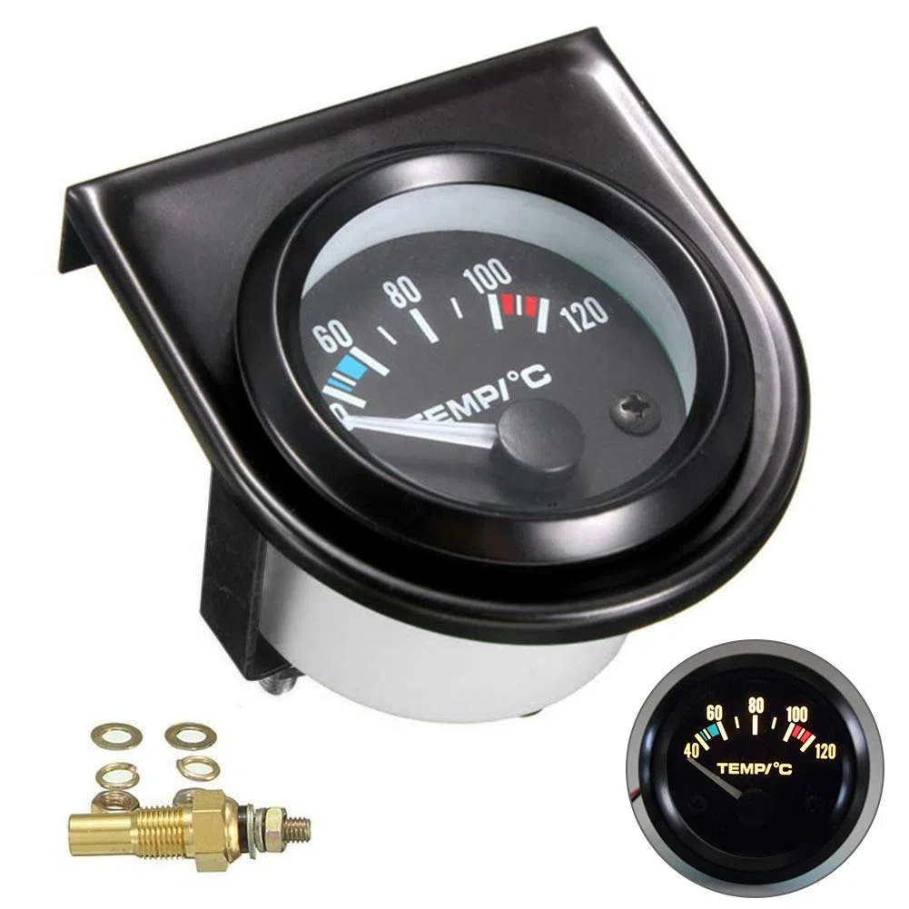 Indicatore della temperatura dell'acqua digitale per auto, 52 mm, 40 – 120 ℃, a LED, universale