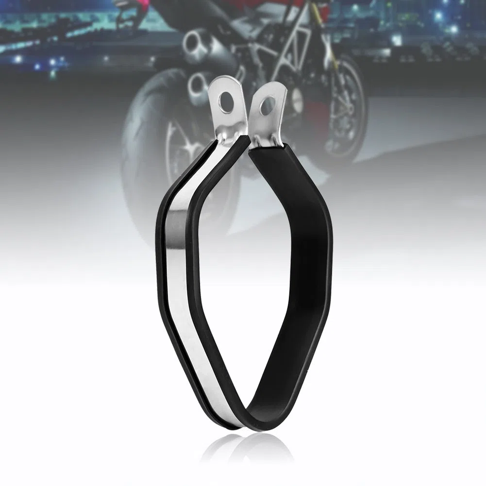 Keenso Universale Moto Esagonale Silenziatore Tubo di Scarico Staffa Clip Fissare Supporto Silenziatore Tubo Staffa modifica