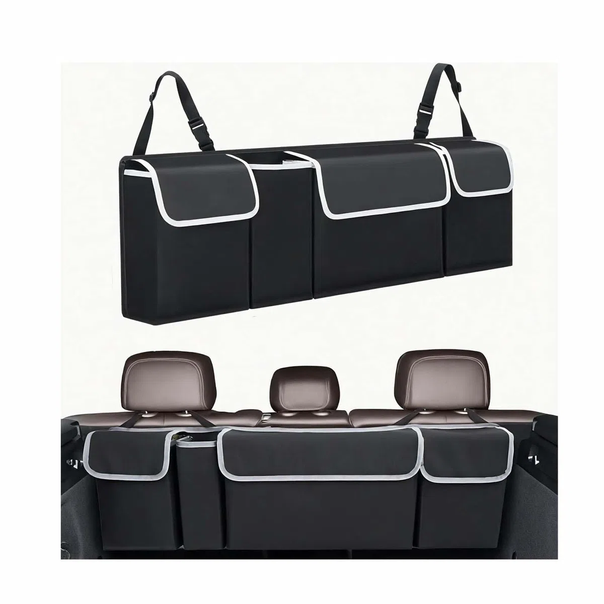 Organizzatore Bagagliaio per Chery Dr 4.0 Dr 5.0 Dr 6.0 2020 2021 2022 2023 2024 Auto, Borsa Portaoggetti Sospesa Grande capacità con Tasche Accessori Interni